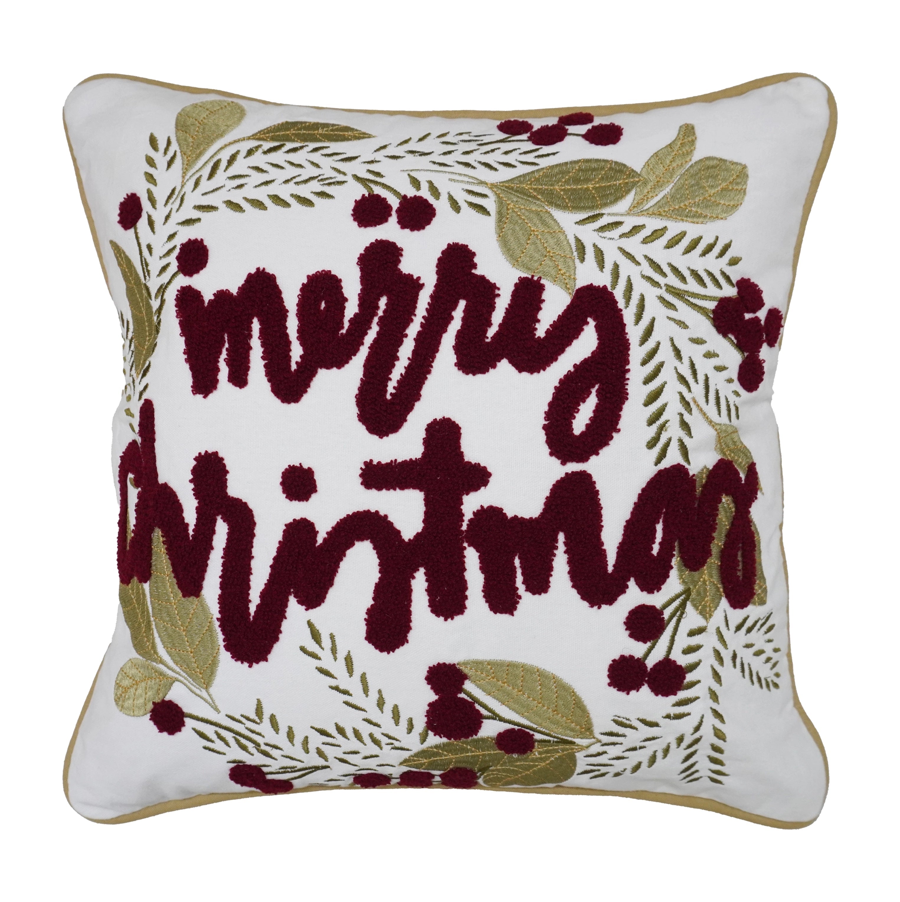 Kerstsierkussen met borduursel en tekstdesign – Urbane Hide Urbane Hide