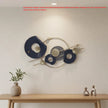 Abstrakte Wanddekoration Blau & Gold Metall – Urbane Hide
