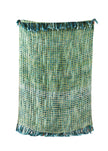 Gehaakte Woondeken Groen Blauw met Franje | Urbane Hide Urbane Hide