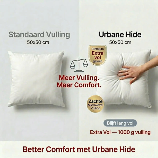 Kussenvulling 50x50 cm – 1000 gm Binnenkussen | Urbane Hide