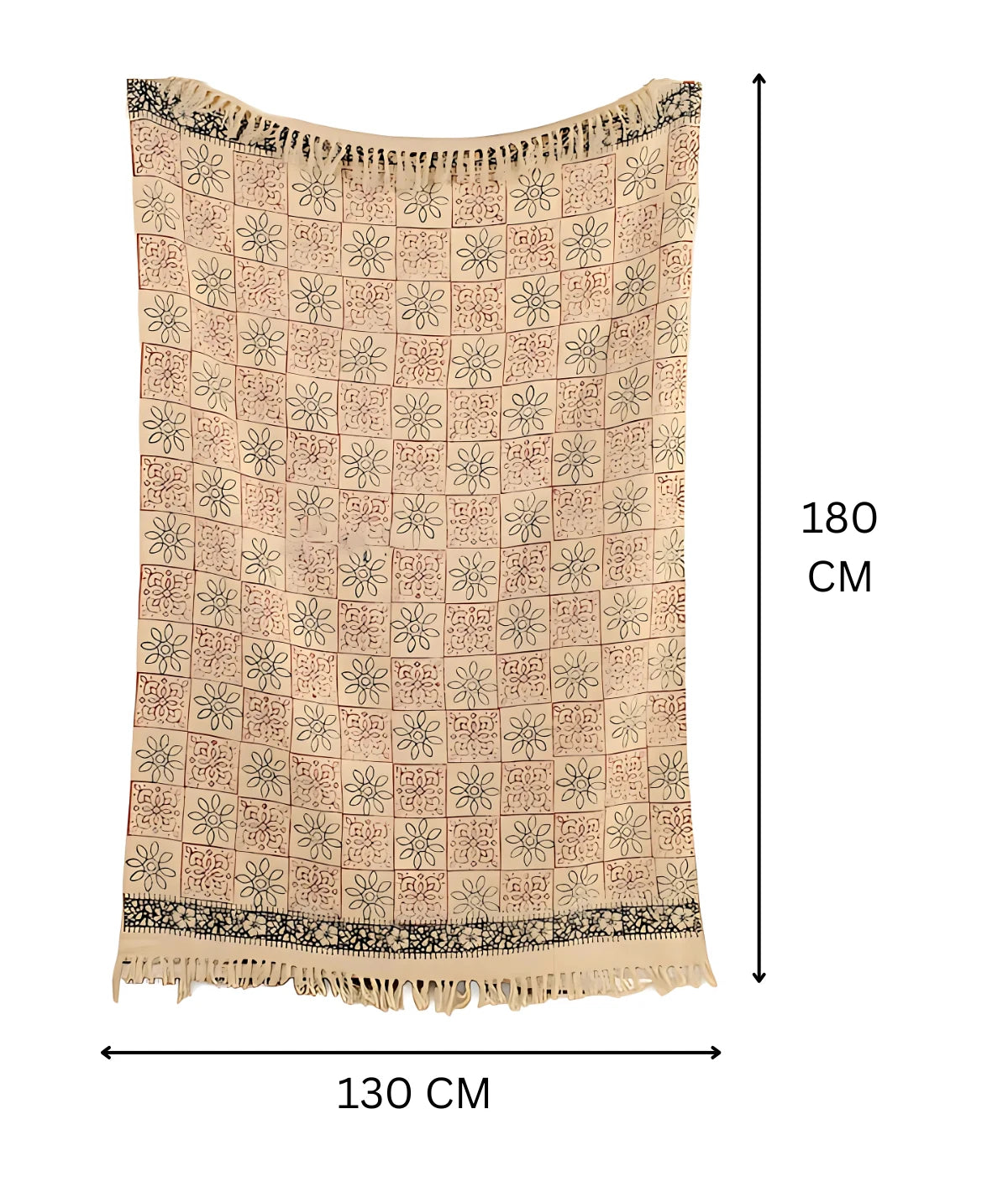 130x180cm decoratief plaid on a dimension - Urbane Hide