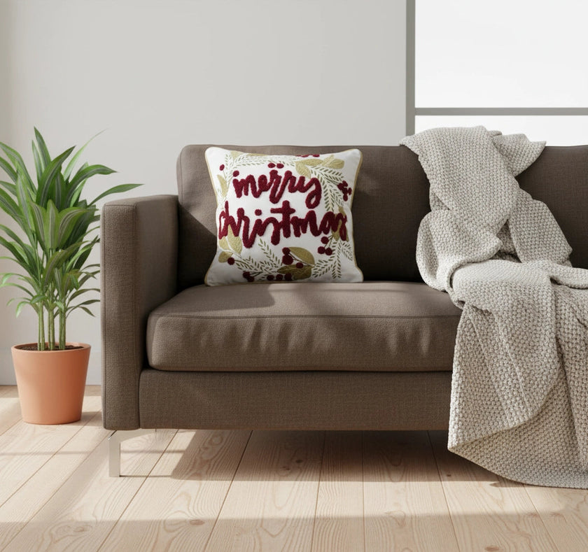 Kerstsierkussen met borduursel en tekstdesign – Urbane Hide 