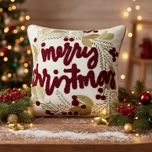 Kerstsierkussen met borduursel en tekstdesign – Urbane Hide 