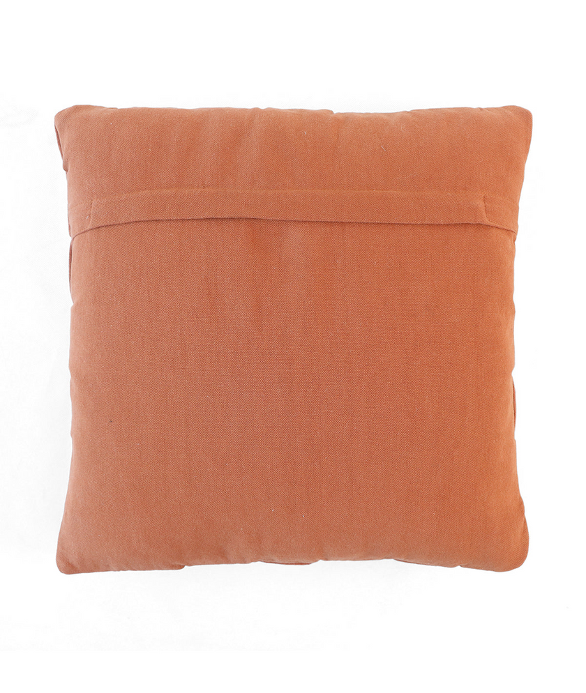 Coussin décoratif tressé terre orange | Urbane Hide
