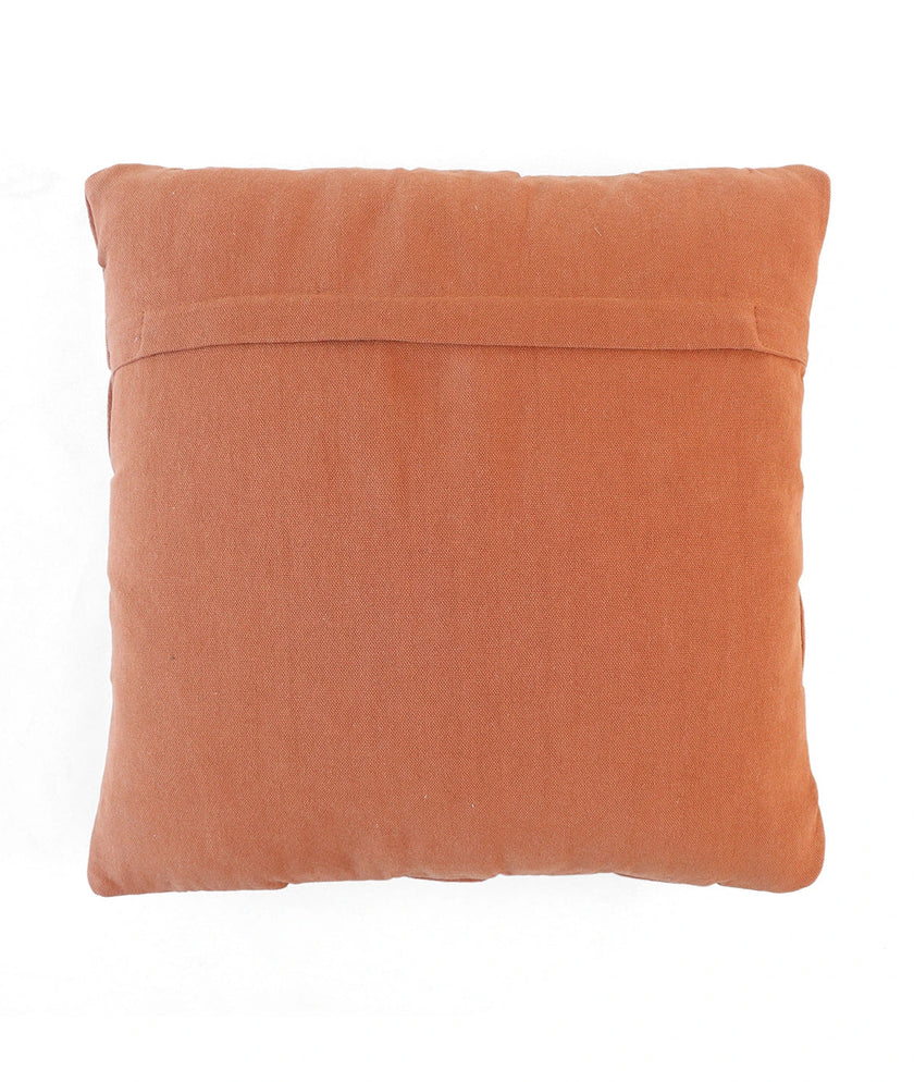 Decoratief sierkussen gevlochten stof terra oranje – Urbane Hide