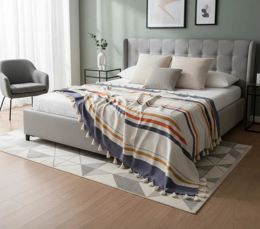 Gestreepte Deken voor Bank of Bed – Urbane Hide 