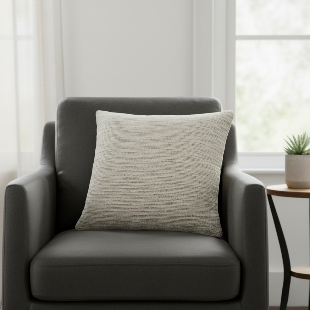 Sierkussen handgeweven katoen beige naturel – Urbane Hide Urbane Hide