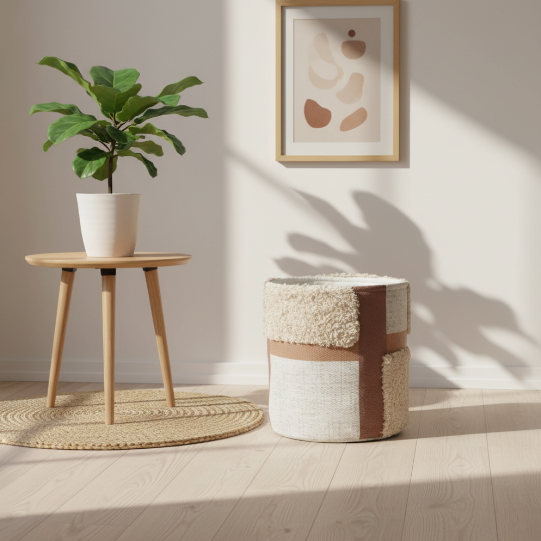 Opbergmand met lusstructuur en aardetinten – Urbane Hide Urbane Hide