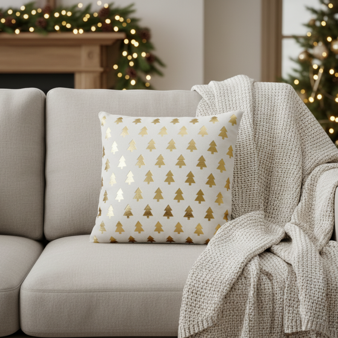 Kerst Kussenhoezen | 45x45 cm | Kussenhoes | Kussenhoesjes | Velvet | met rits | Wit Urbane Hide