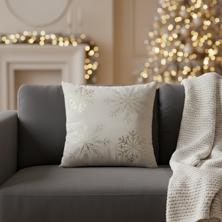 Kerst Kussenhoezen 45x45 cm | Kussenhoes | Kussenhoesjes | Velvet | met rits | Wit Urbane Hide