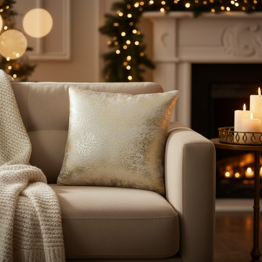 Kerst Kussenhoezen | 45x45 cm | Kussenhoes | Kussenhoesjes | Velvet | met rits | Wit Urbane Hide