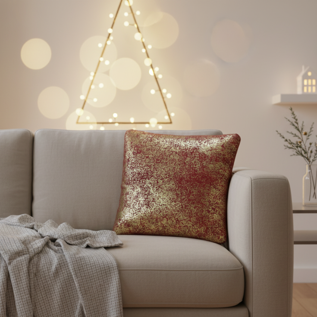 Kerst Kussenhoezen | 45x45 cm | Kussenhoes | Kussenhoesjes | Velvet | met rits | Rood Urbane Hide