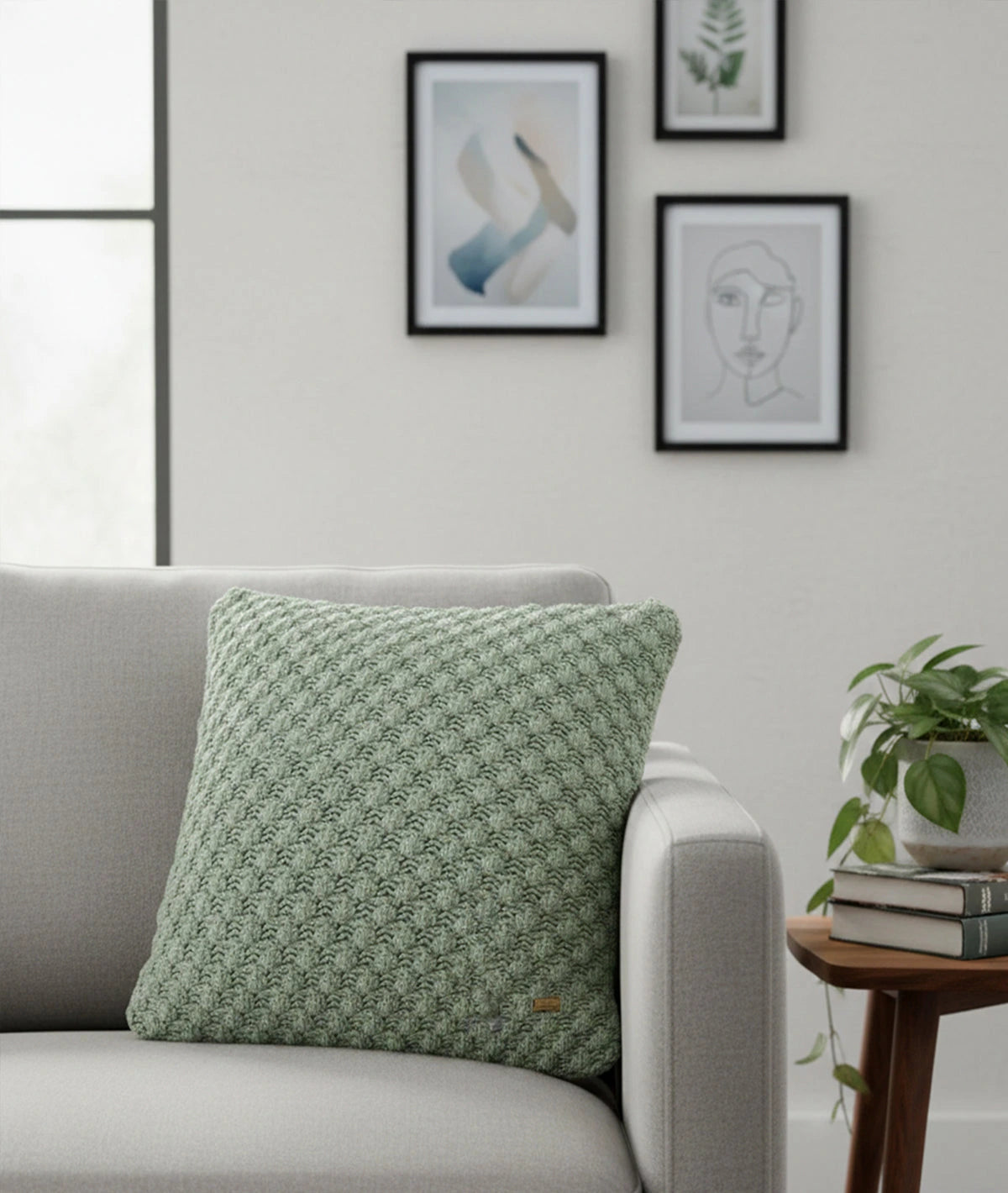 Kussenhoes op een bank