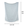 130x180cm decoratief plaid on a dimension - Urbane Hide