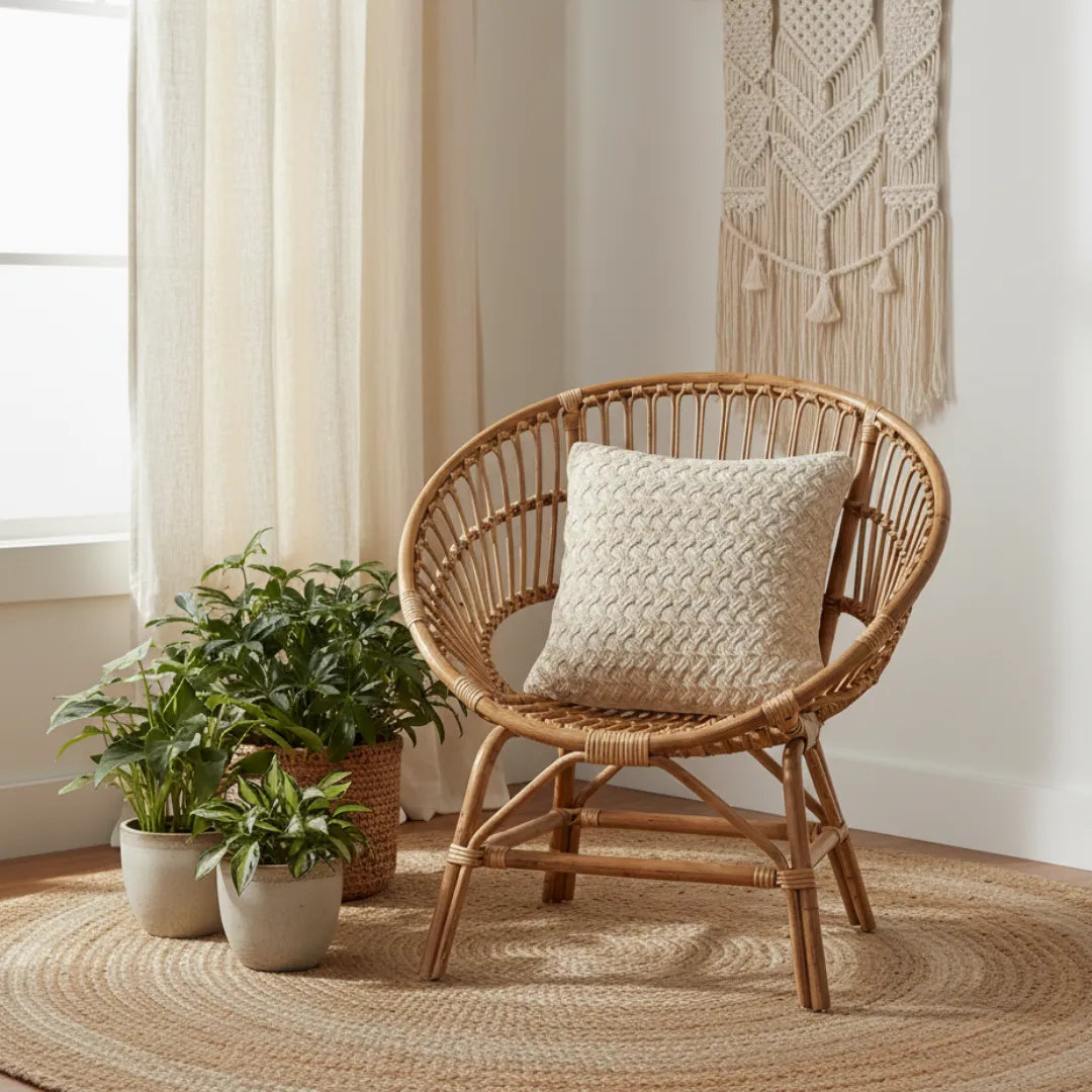 Beige Gebreid Sierkussen – Textuur Kussen Urbane Hide