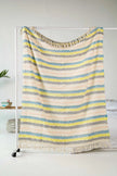 Kleurrijke gestreepte plaid met franjes katoen – Urbane Hide Urbane Hide