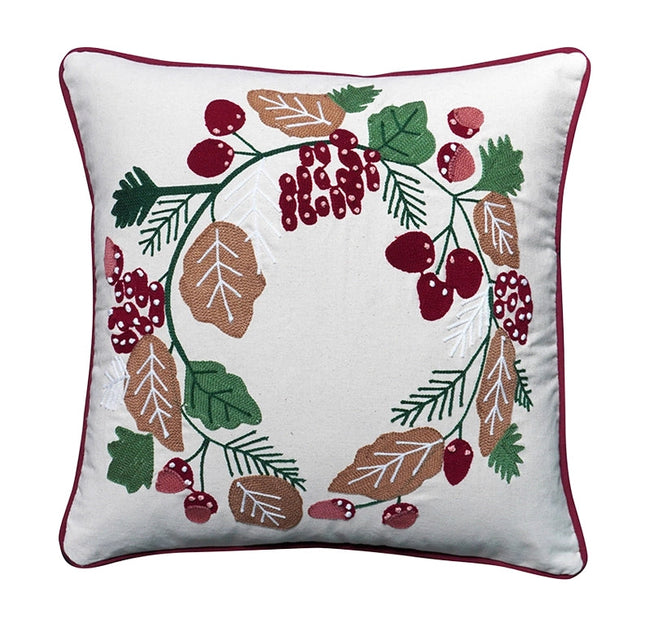 Sierkussen met Herfstkrans – Warm & Zacht | Urbane Hide 