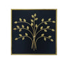 Botanische muurdecoratie met gouden takken en bladeren op zwarte achtergrond – Verdance Urbane Hide.