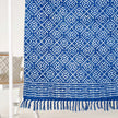Indigo Boho Plaid met Tribal Patroon & Franjes – Urbane Hide Urbane Hide