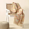 Beige Woondeken met Kleurrijk Patroon & Franje | Urbane Hide Urbane Hide