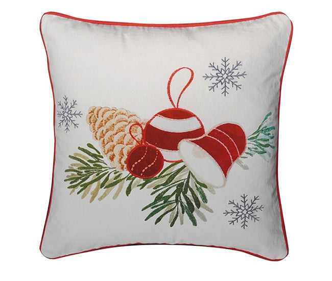 Kerstkussen met Kerstballen & Dennenappels – Urbane Hide 