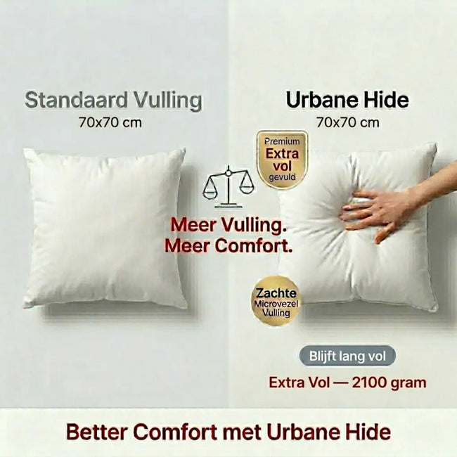 kussenvulling 70x70 cm – Microvezel 2100g – Urbane Hide