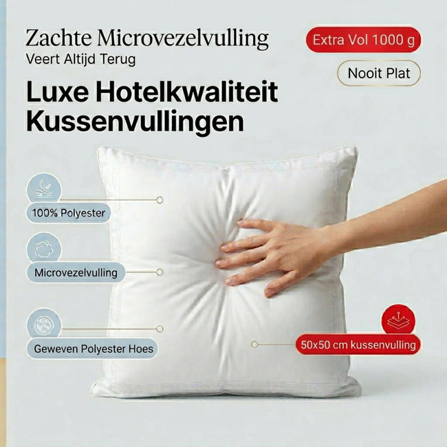 Kussenvulling 50x50 cm – 1000 gm Binnenkussen | Urbane Hide
