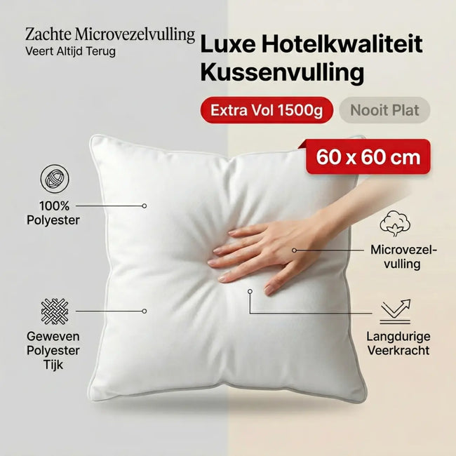 Kussenvulling 60x60 cm – Binnnenkussen | Urbane Hide