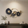Abstrakte Wanddekoration Blau & Gold Metall – Urbane Hide