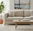 Kerstkussen met kerstboomprint en rode pompons – Urbane Hide 