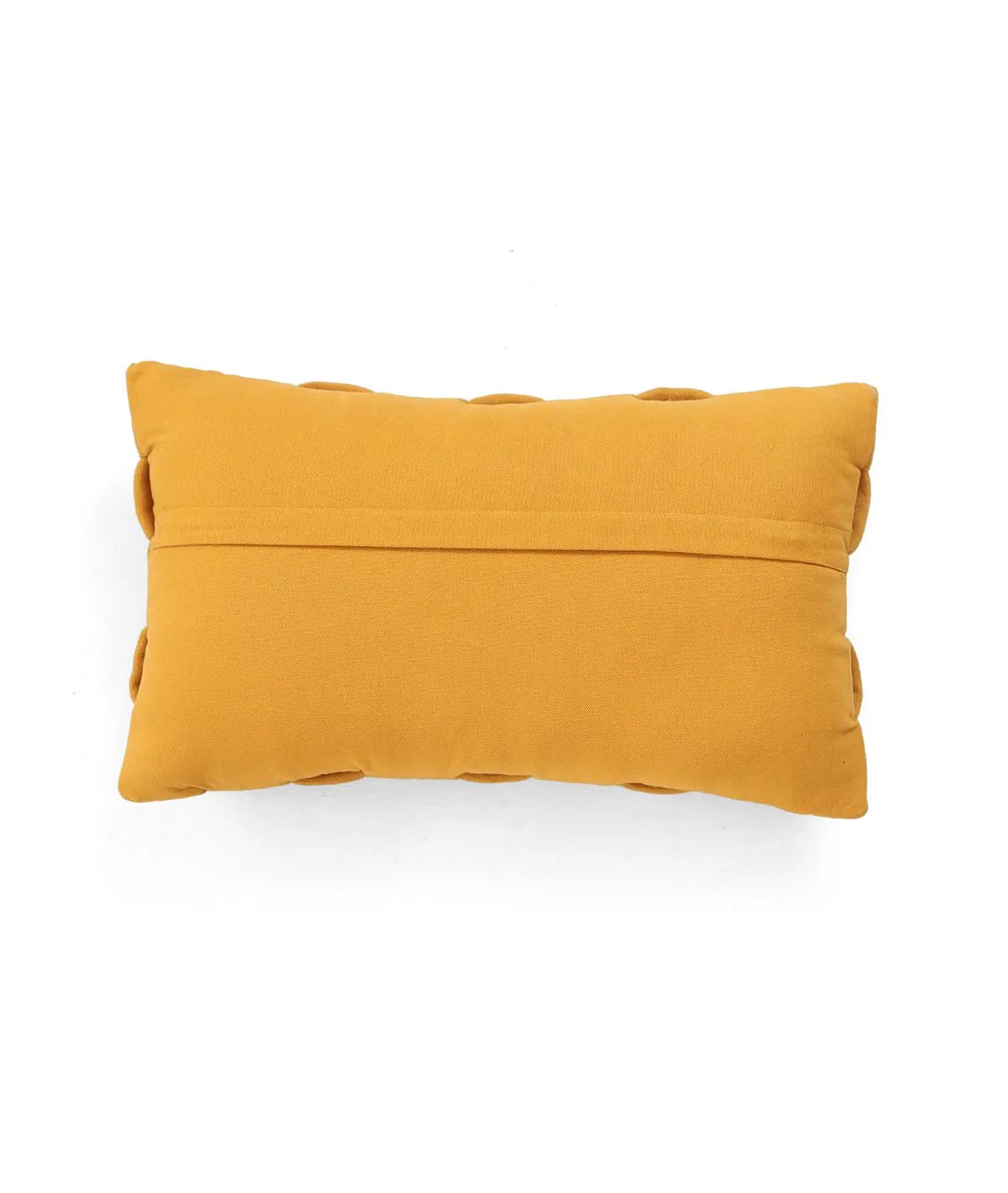 Sierkussen Gevlochten Kussenhoes Okergeel – Urbane Hide