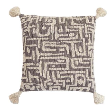 Decoratief kussen etnisch patroon bruin beige – Urbane Hide