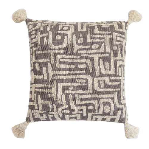 Decoratief kussen etnisch patroon bruin beige – Urbane Hide