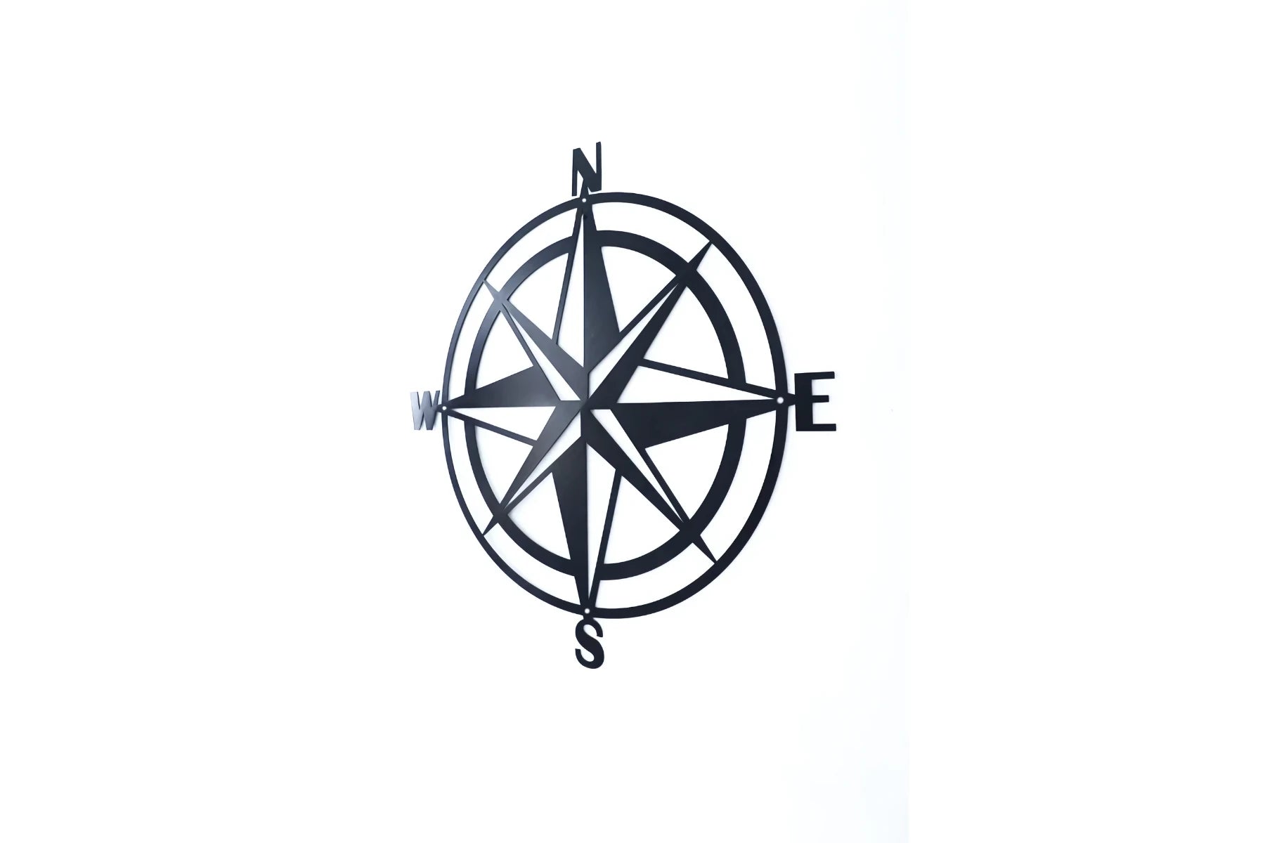 Metalen Kompas Muurdecoratie Zwart Rond | Urbane Hide Urbane Hide