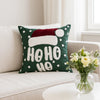 Kerstkussen met grappige 'Ho Ho Ho' tekst en kerstmuts – Urbane Hide Urbane Hide