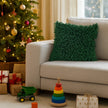 Groene kussenhoes shaggy stijl fluffy look - Urbane Hide Urbane Hide