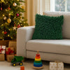 Groene kussenhoes shaggy stijl fluffy look - Urbane Hide Urbane Hide