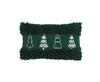 Groen kerstkussen met kerstbomen en fluffy rand - Urbane Hide Urbane Hide