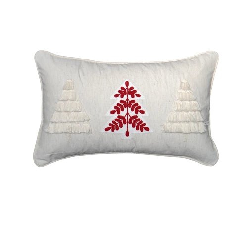 Sierkussen met simpele kerstbomen in zachte kleuren – Urbane Hide Urbane Hide
