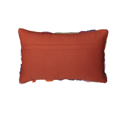 Decoratief kussen met bladmotief in aardetinten – Urbane Hide Urbane Hide