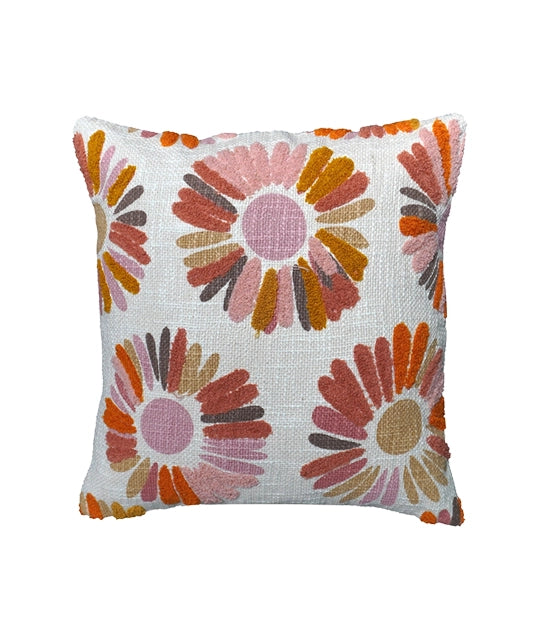 Sierkussen met bloemenpatroon in warme tinten – Urbane Hide Urbane Hide