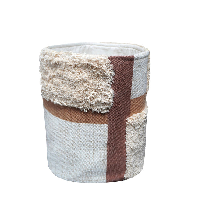 Opbergmand met lusstructuur en aardetinten – Urbane Hide Urbane Hide