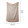 Beige Deken met Zwarte Tribal Print & Franje | Urbane Hide Urbane Hide