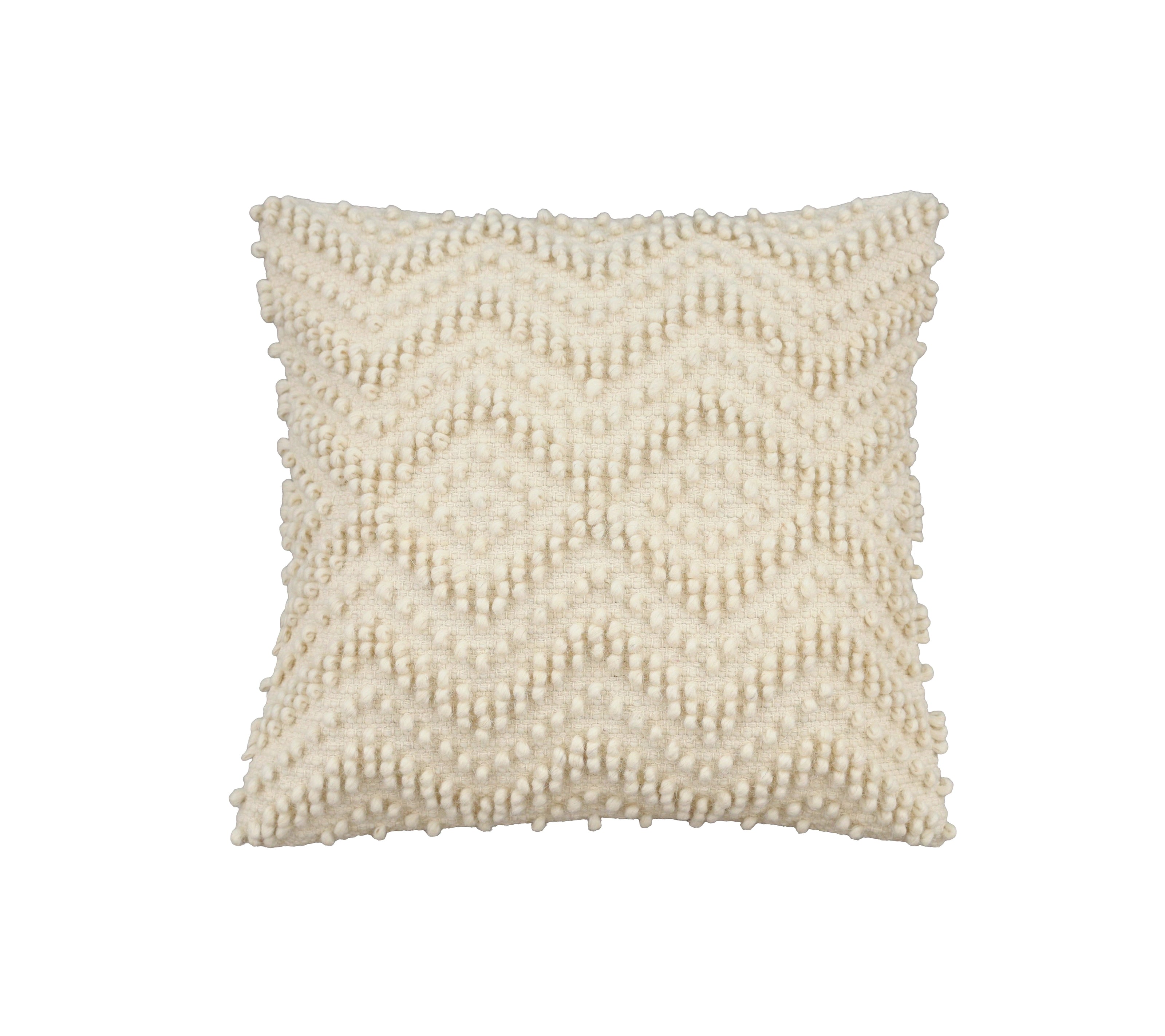 Sierkussen met tuft zigzag patroon crème – Urbane Hide Urbane Hide