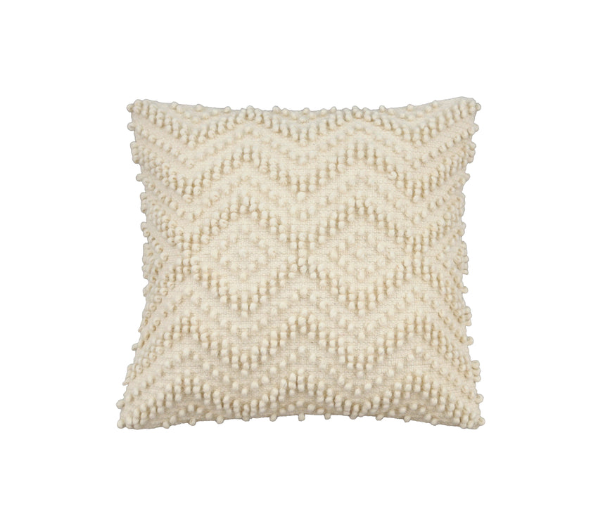 Sierkussen met tuft zigzag patroon crème – Urbane Hide Urbane Hide