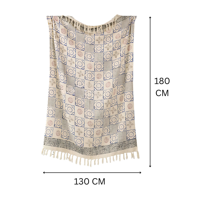 130x 180cm decoratief plaid on a dimension - Urbane Hide