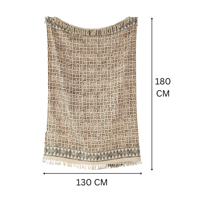 130x180cm decoratief plaid on a dimension - Urbane Hide