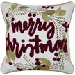 Kerst sierkussen met borduursel en tekstdesign – Urbane Hide