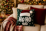 Kerst kussenhoes Groen Ho Ho Ho Bank Decoratie
