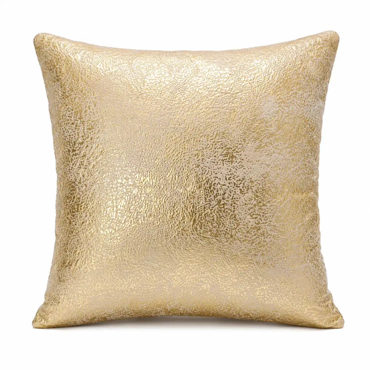 Kerstkussen goud fluweel met glanzende structuur print